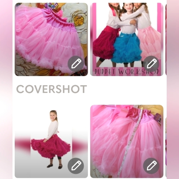 DANCE Pink Gym TUTU PUPPET WORKSHOP Barbie Rose Satin Elastic Tulle Slip Skirt S - Picture 6 of 16